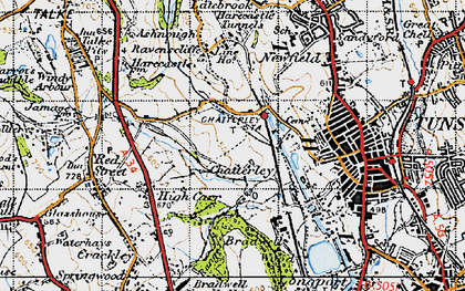 Old map of Chatterley in 1946