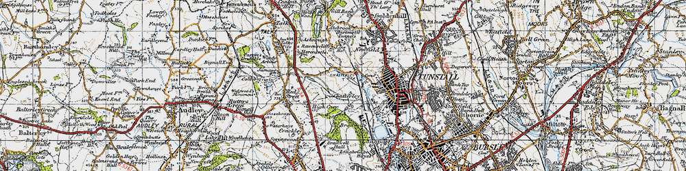 Old map of Chatterley in 1946