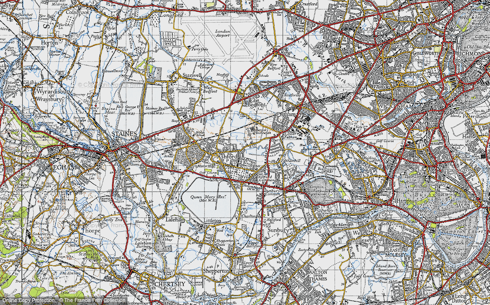 Old Map of Chattern Hill, 1940 in 1940
