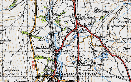 Old map of Chatterton in 1947
