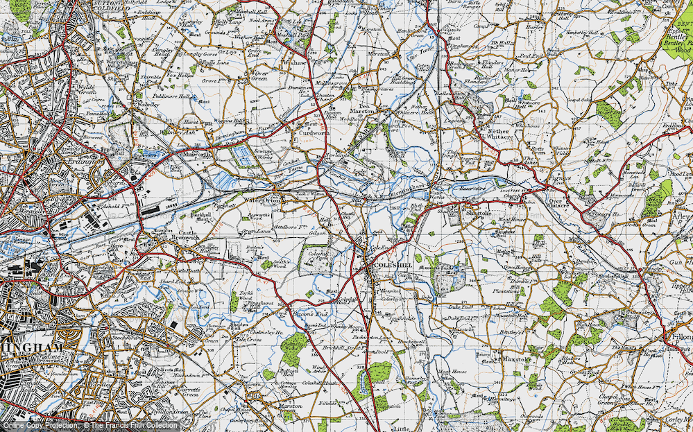 Old Map of Chattle Hill, 1946 in 1946