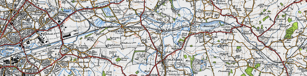 Old map of Chattle Hill in 1946