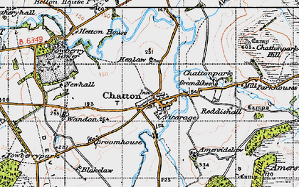 Old map of Chatton in 1947