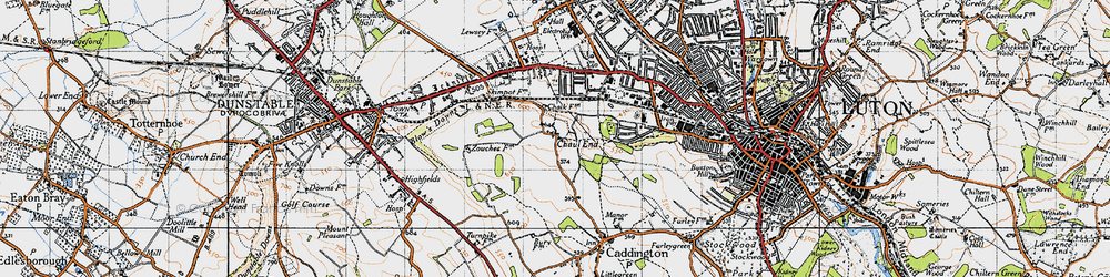 Old map of Chaul End in 1946