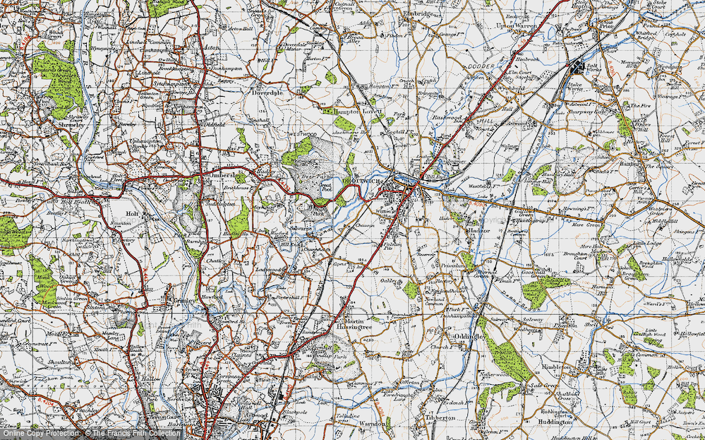 Old Map of Chawson, 1947 in 1947