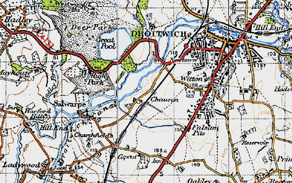 Old map of Chawson in 1947