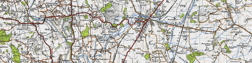 Old map of Chawson in 1947