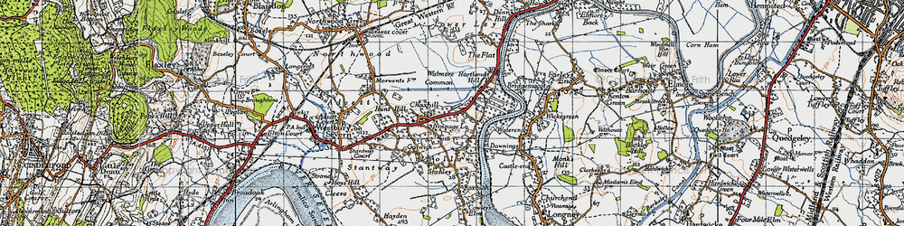 Old map of Chaxhill in 1947