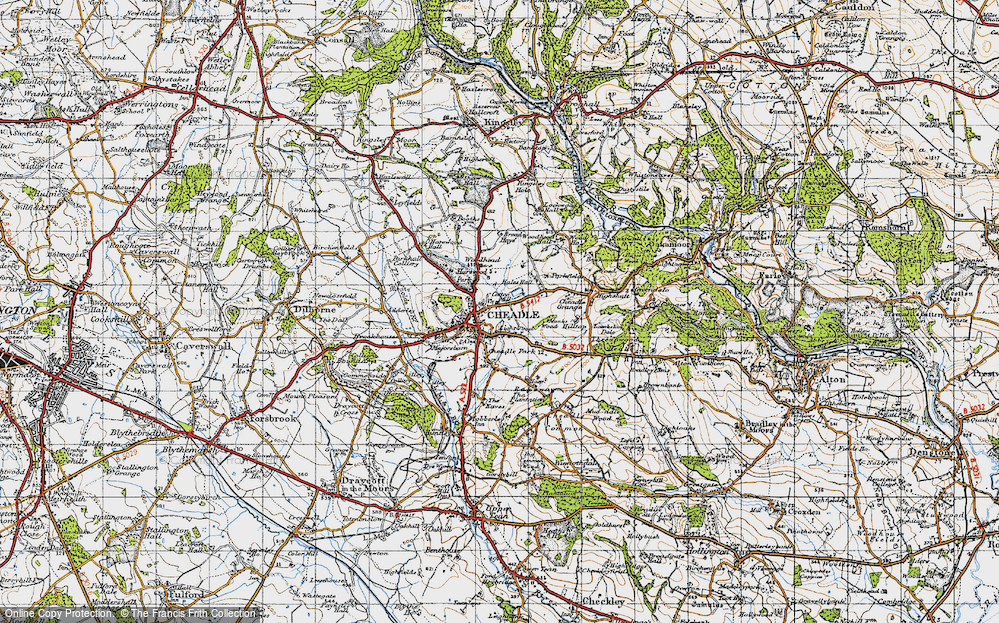 Old Map of Cheadle, 1946 in 1946