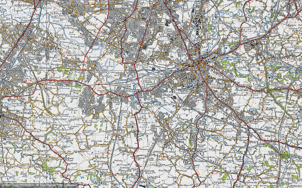 Old Map of Cheadle, 1947 in 1947