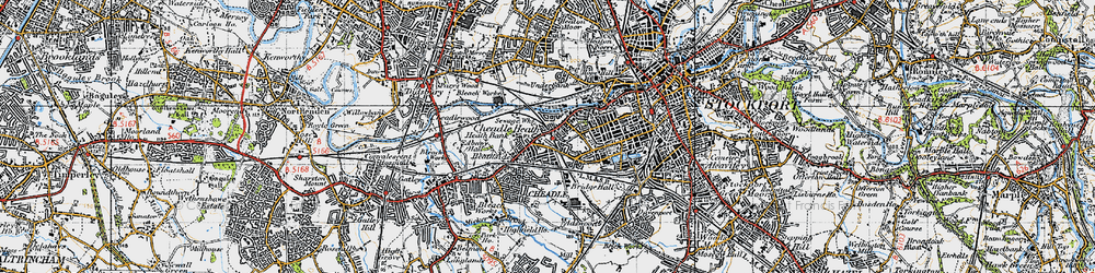 Old map of Cheadle Heath in 1947