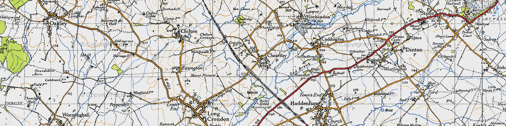 Old map of Chearsley in 1946