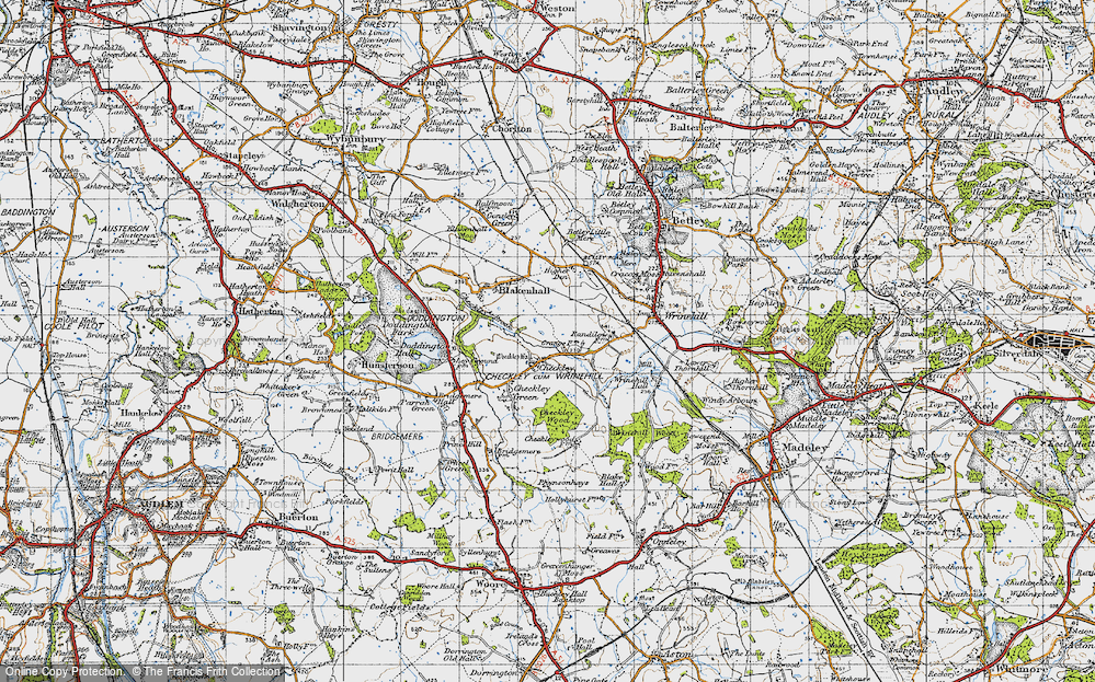 Old Map of Checkley, 1946 in 1946