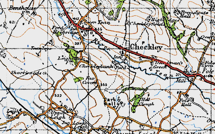 Old map of Checkley in 1946