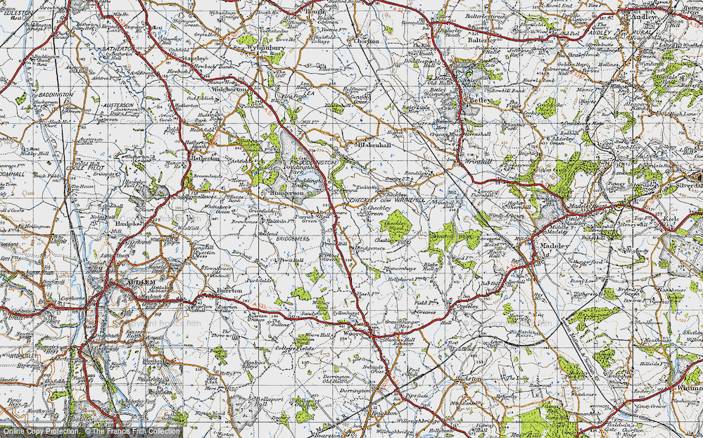 Old Map of Checkley Green, 1946 in 1946