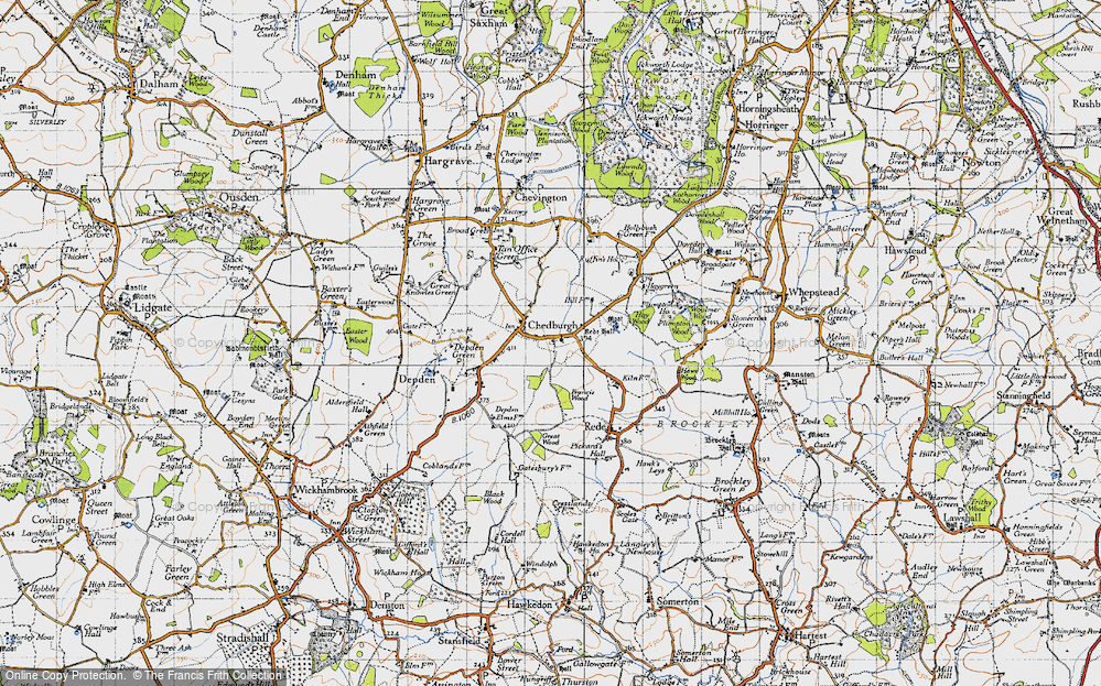 Old Map of Chedburgh, 1946 in 1946