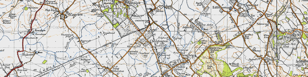 Old map of Cheddington in 1946