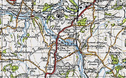 Old map of Cheddleton in 1946