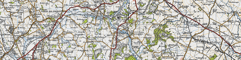 Old map of Ashcombe Park in 1946
