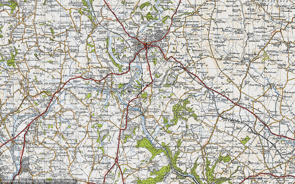 Old Map of Cheddleton Heath, 1946 in 1946