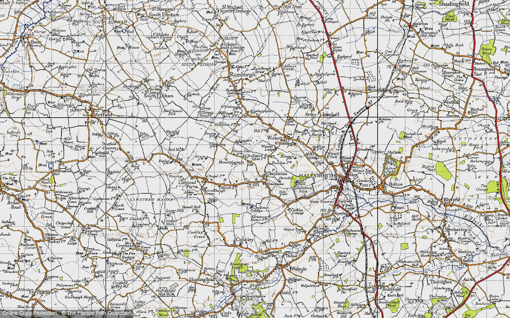 Old Map of Chediston Green, 1946 in 1946