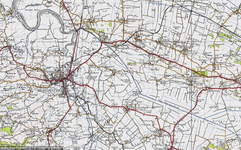 Old Map of Chedzoy, 1946 in 1946