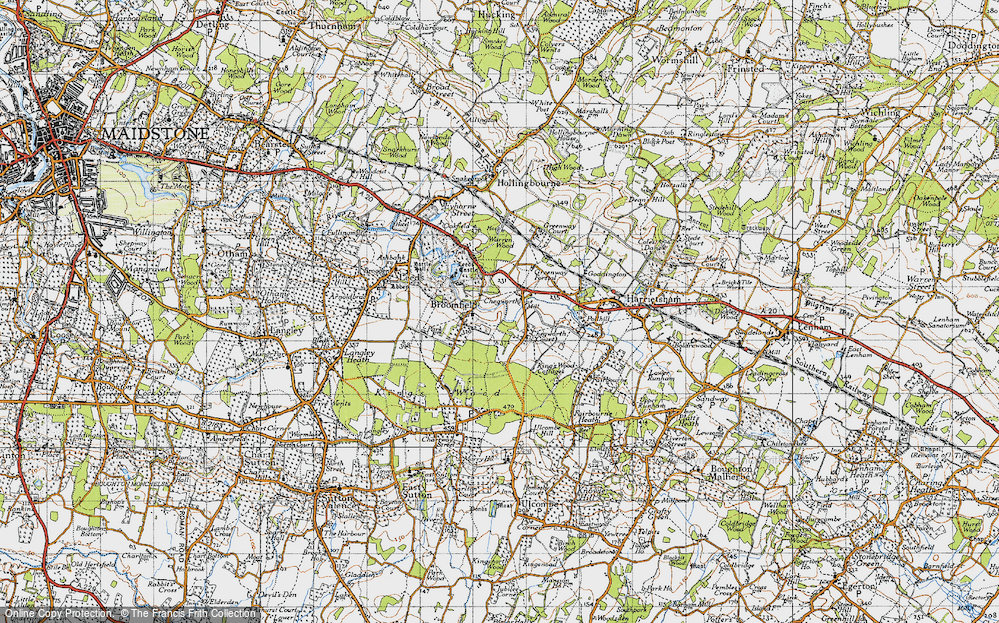 Old Map of Chegworth, 1940 in 1940