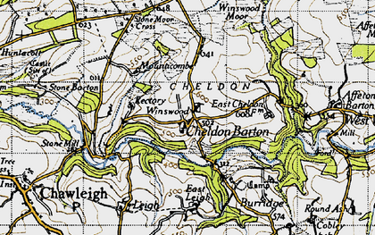 Old map of Benley Cross in 1946