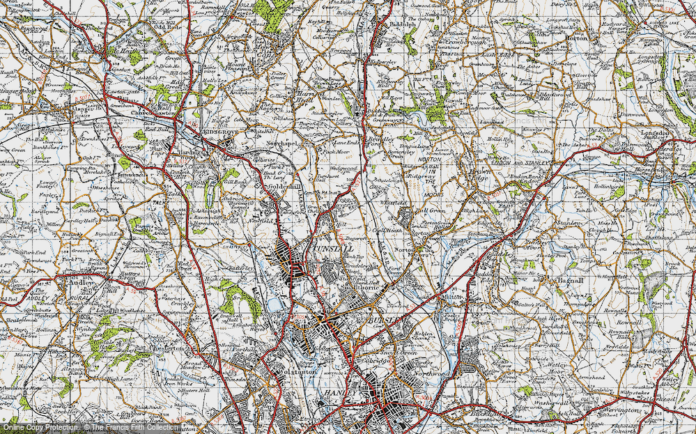 Old Map of Chell Heath, 1946 in 1946