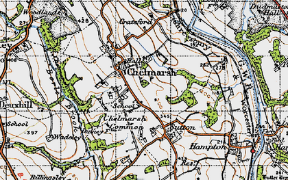 Old map of Chelmarsh in 1946