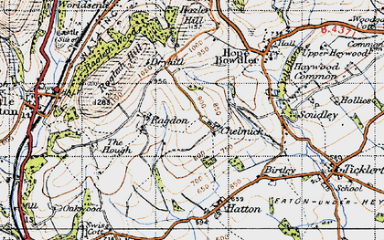 Old map of Chelmick in 1947