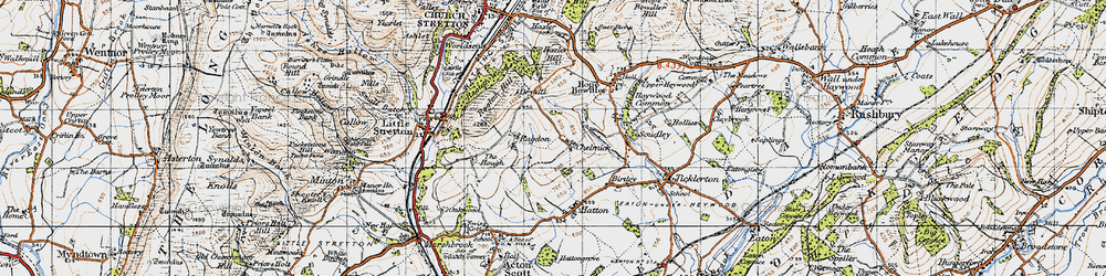 Old map of Chelmick in 1947