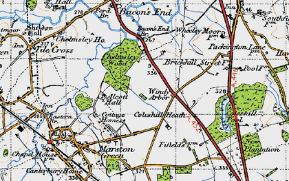 Old map of Chelmsley Wood in 1946