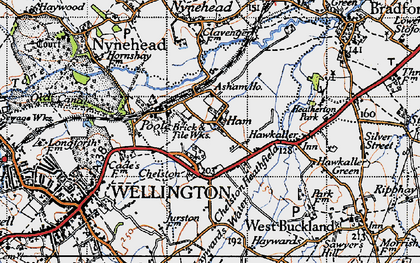 Old map of Chelston in 1946