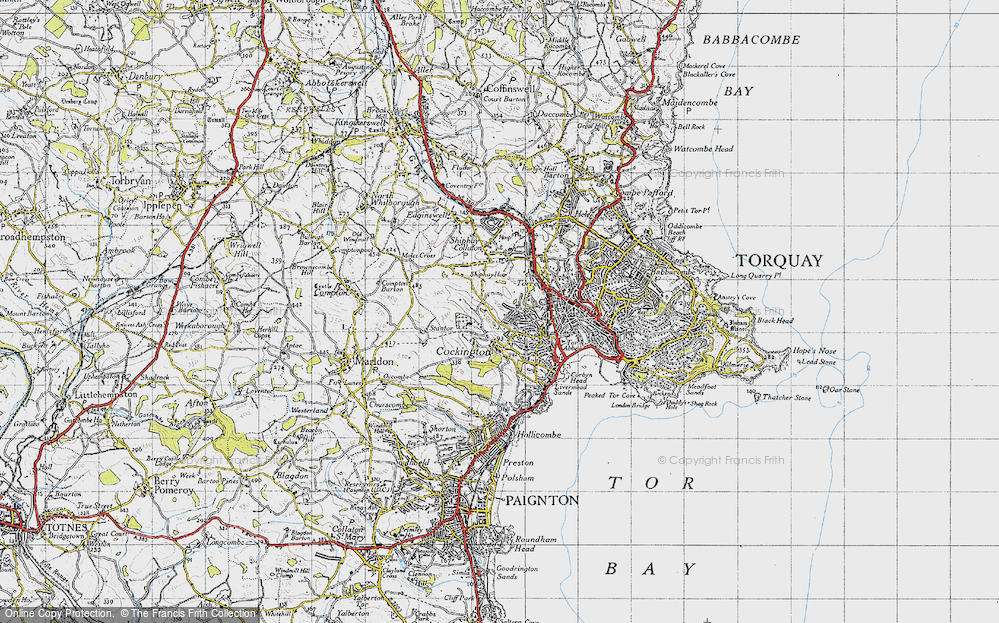 Old Map of Chelston, 1946 in 1946