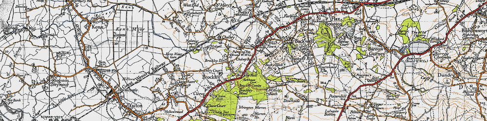 Old map of Chelvey Batch in 1946