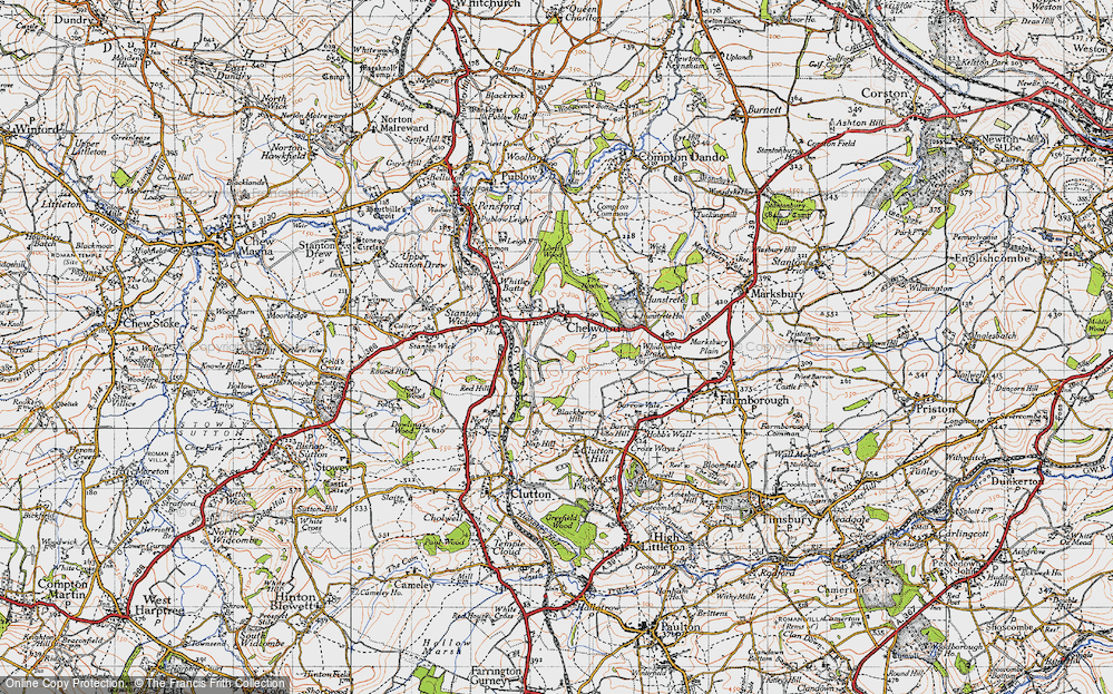 Old Map of Chelwood, 1946 in 1946