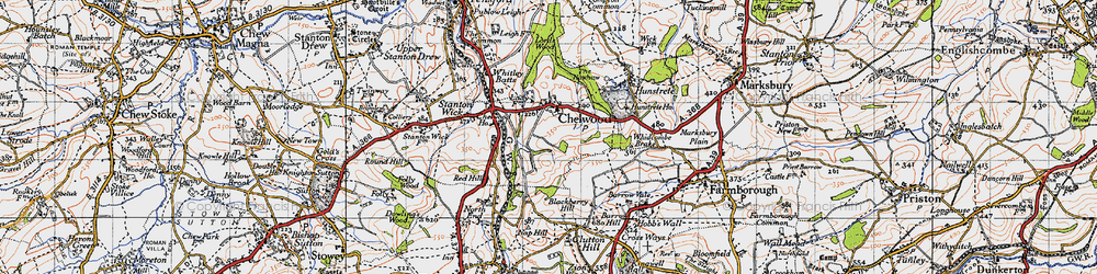Old map of Chelwood in 1946