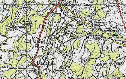 Old map of Chelwood Common in 1940