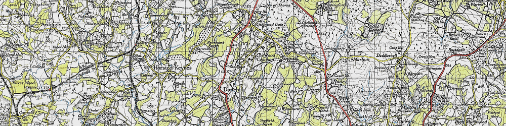 Old map of Chelwood Common in 1940