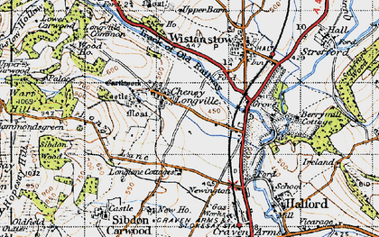Old map of Cheney Longville in 1947