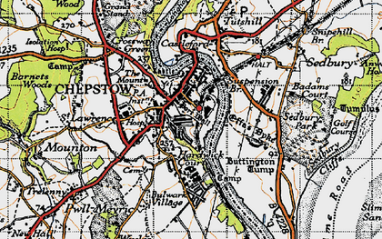Old map of Chepstow in 1946