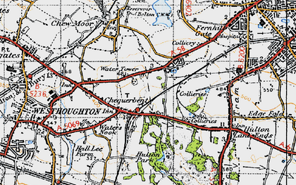 Old map of Chequerbent in 1947