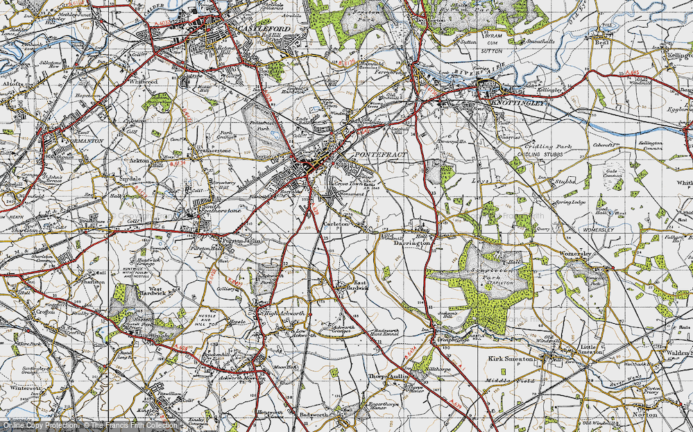 Old Map of Chequerfield, 1947 in 1947