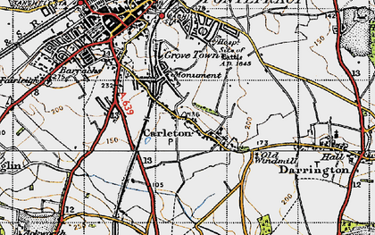 Old map of Chequerfield in 1947