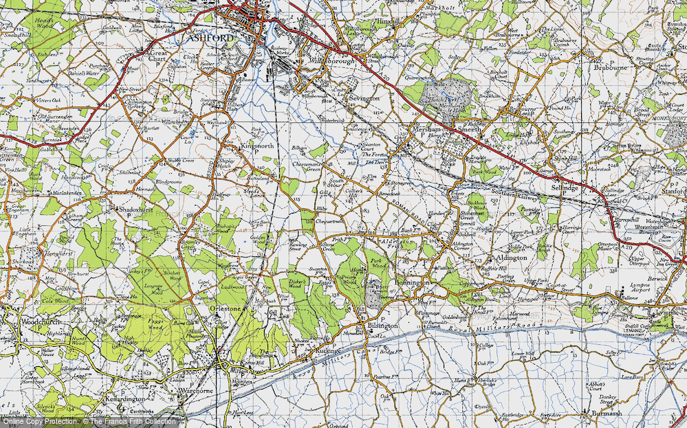 Old Map of Chequertree, 1940 in 1940