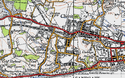 Old map of Cheriton in 1947