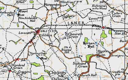 Old map of Cherry Green in 1946