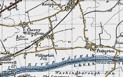 Old map of Cherry Willingham in 1947