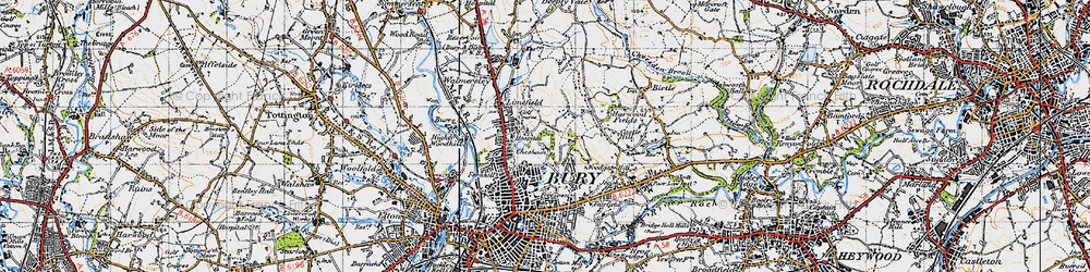 Old map of Chesham in 1947